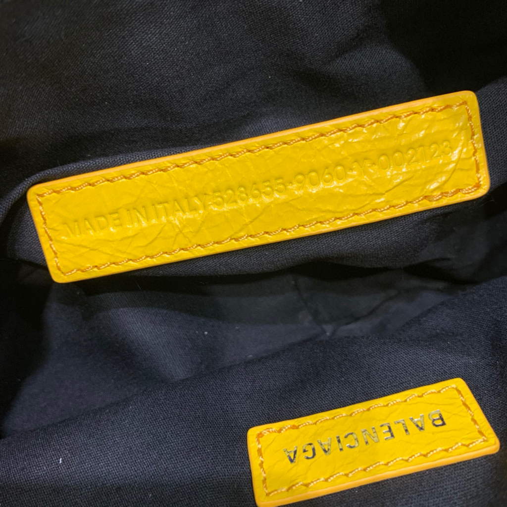 Balenciaga 700940210 Women's Neo Cagole XS Handbag in Yellow Arena lambskin