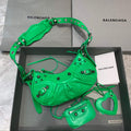 Balenciaga 700940210 Women's Neo Cagole XS Handbag in Green Arena lambskin