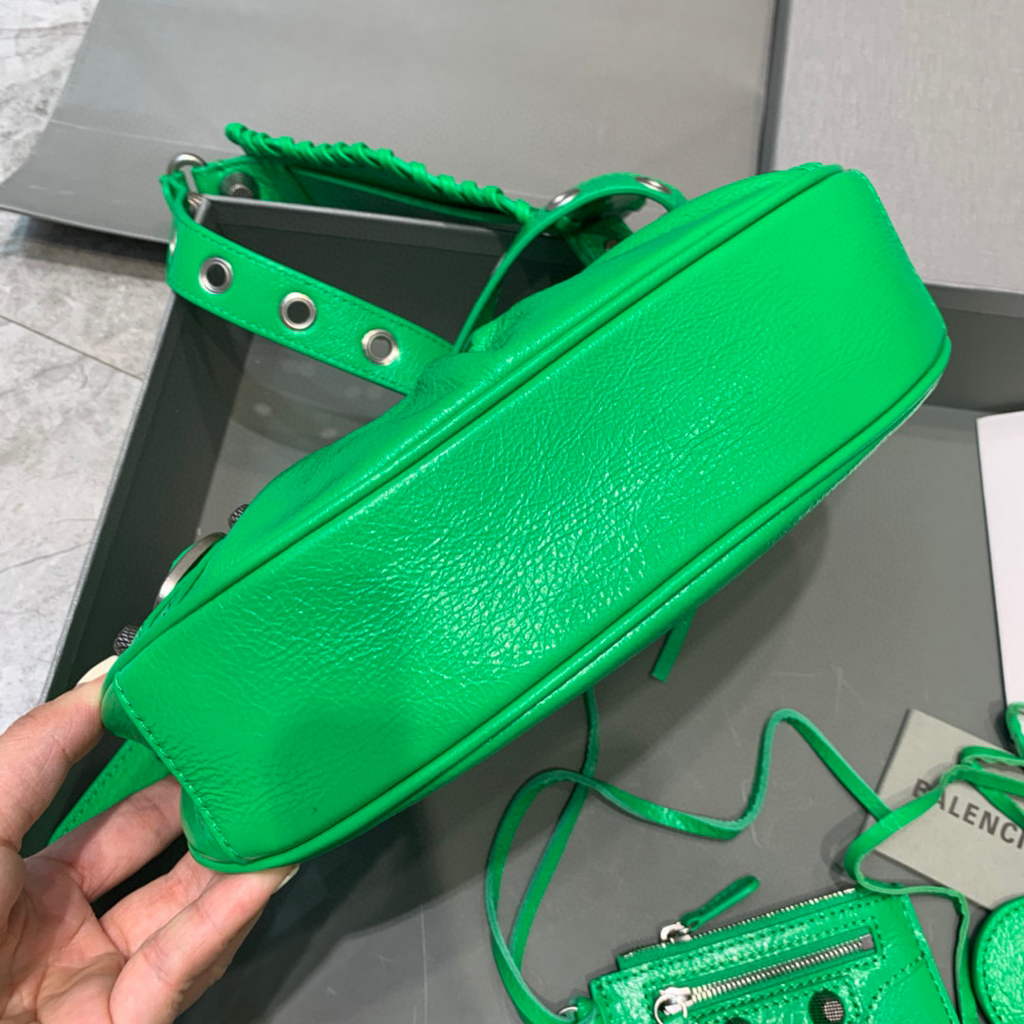 Balenciaga 700940210 Women's Neo Cagole XS Handbag in Green Arena lambskin