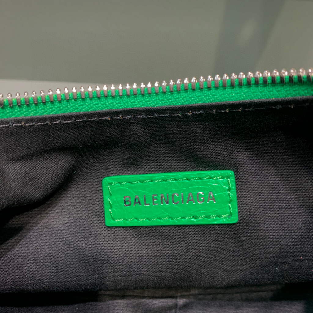 Balenciaga 700940210 Women's Neo Cagole XS Handbag in Green Arena lambskin