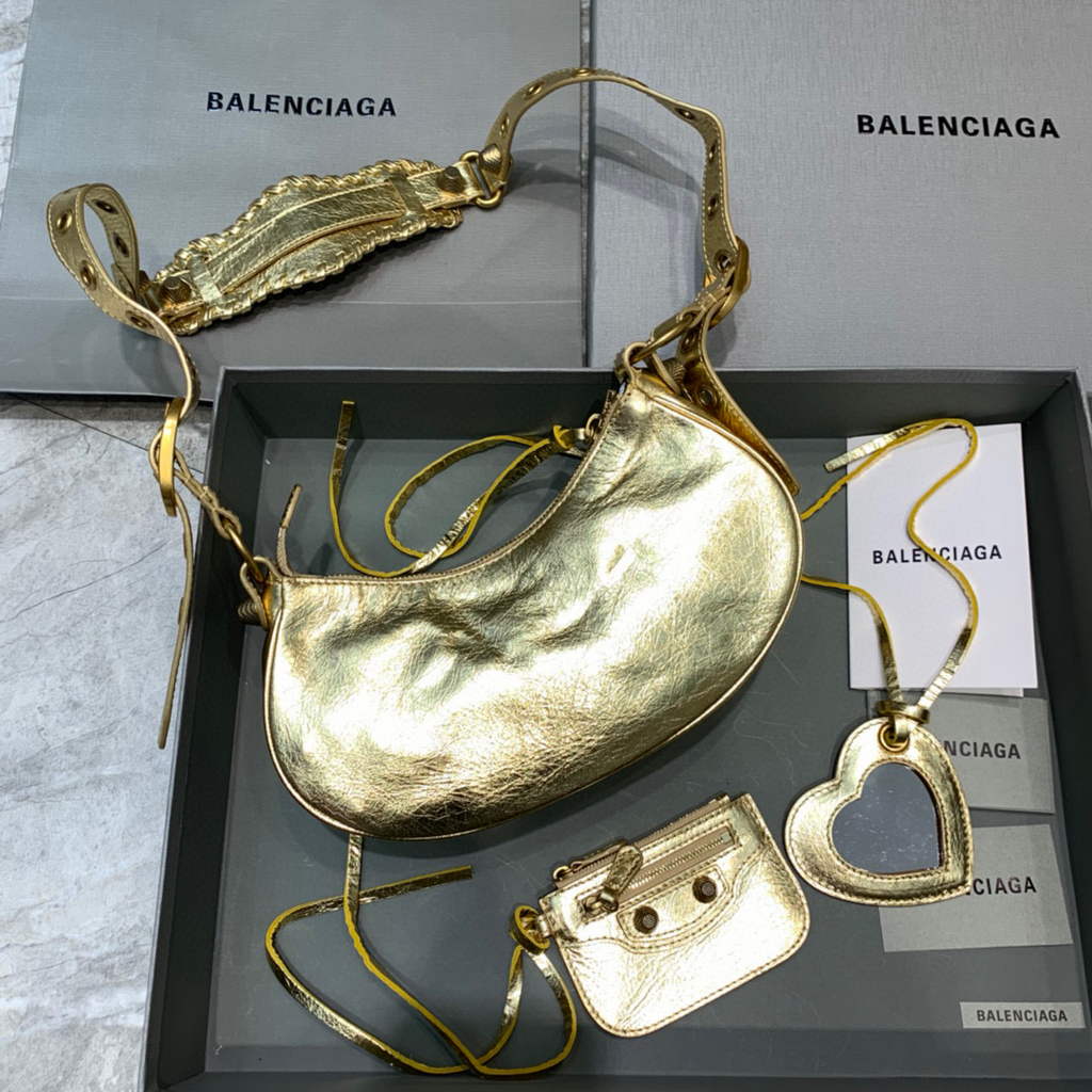 Balenciaga 700940210 Women's Neo Cagole XS Handbag in gold Arena lambskin
