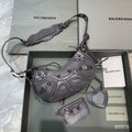 Balenciaga 700940210 Women's Neo Cagole XS Handbag in Grey Arena lambskin