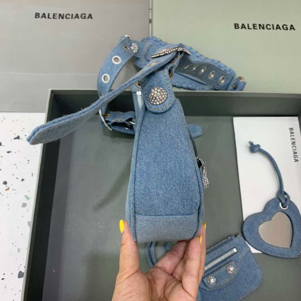 Balenciaga 700940210 Women's Neo Cagole XS Handbag in Denim Blue