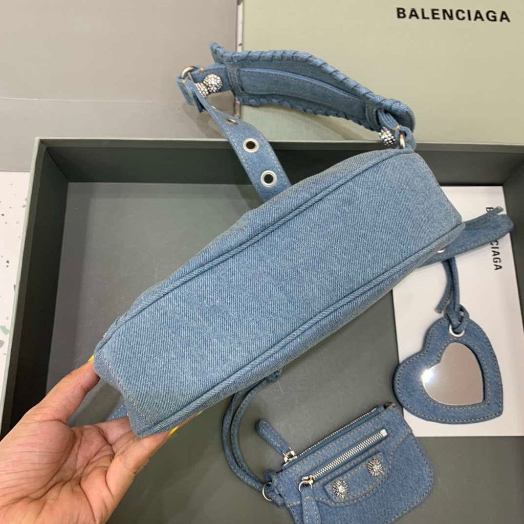 Balenciaga 700940210 Women's Neo Cagole XS Handbag in Denim Blue