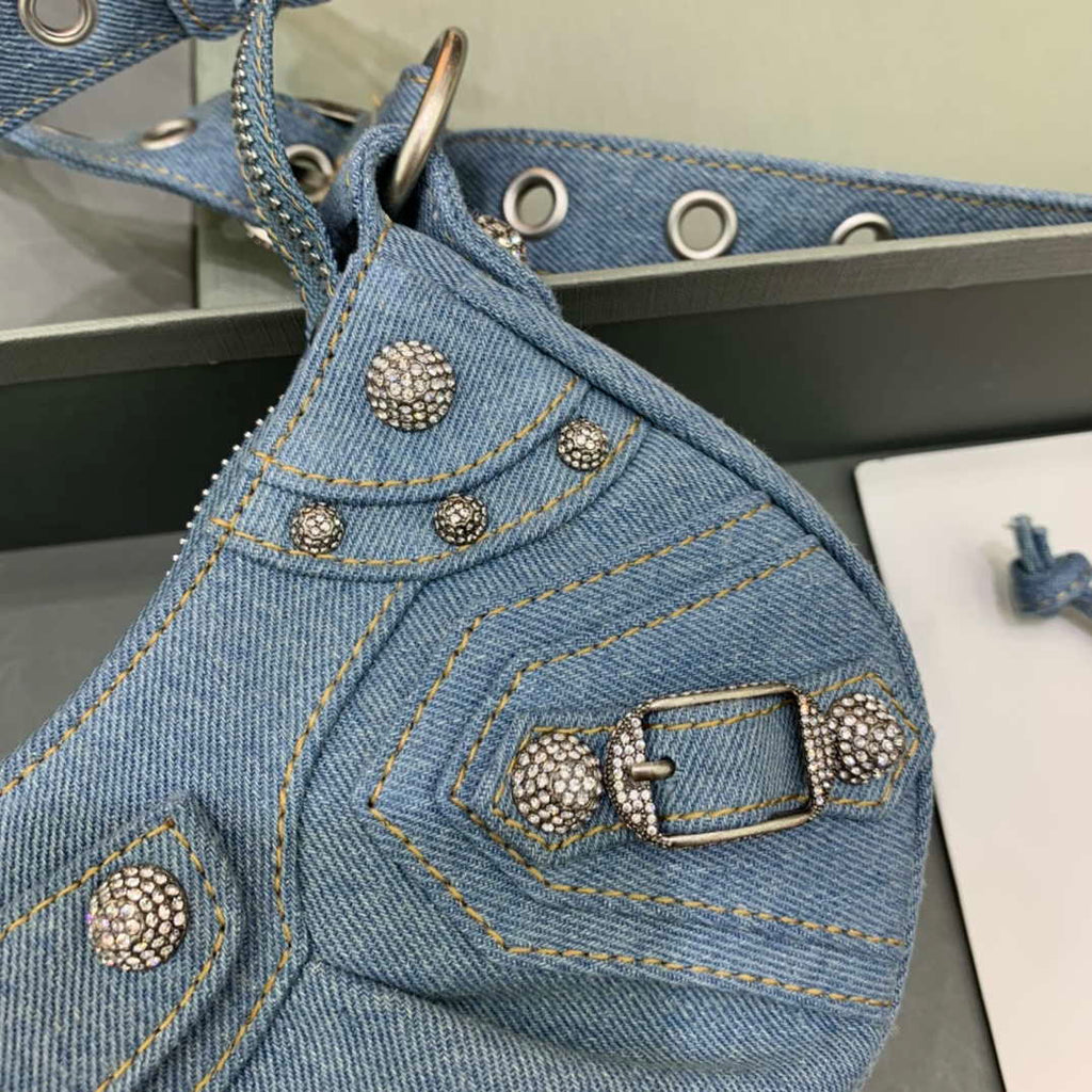 Balenciaga 700940210 Women's Neo Cagole XS Handbag in Denim Blue