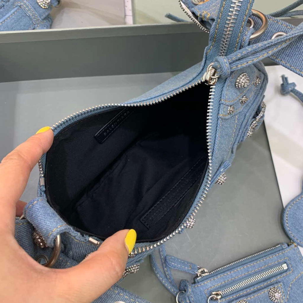 Balenciaga 700940210 Women's Neo Cagole XS Handbag in Denim Blue
