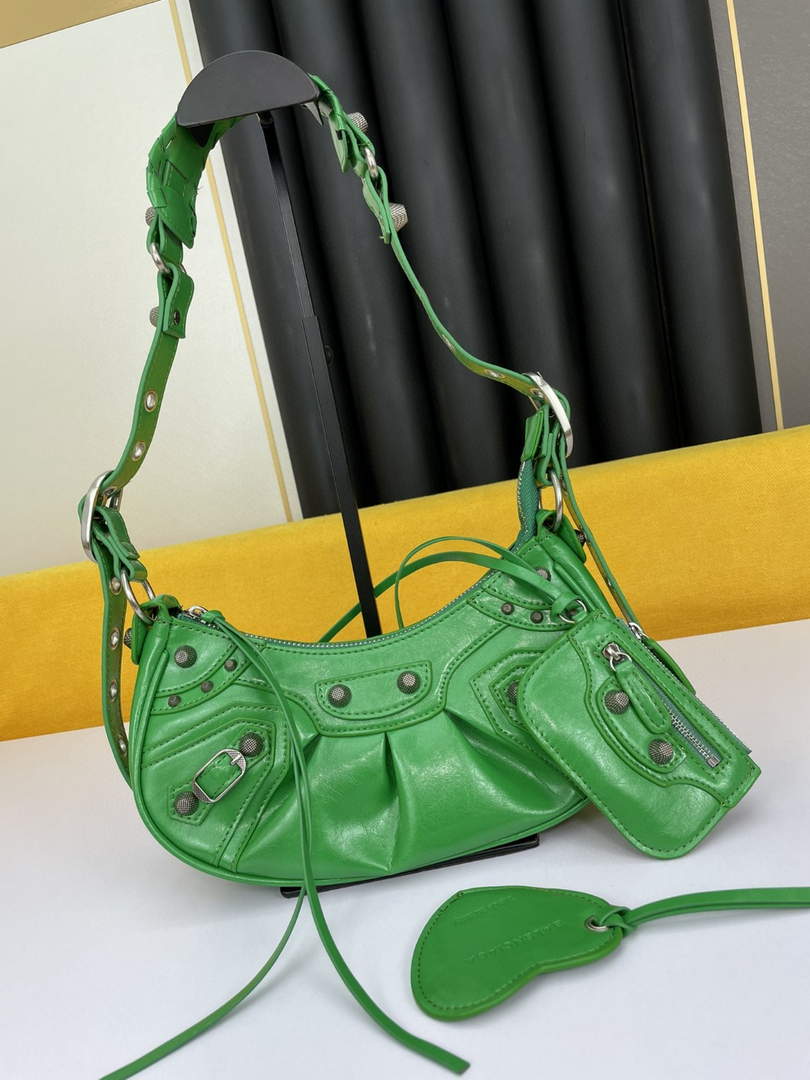 Balenciaga 700940210 Women's Neo Cagole Xs Handbag In Green