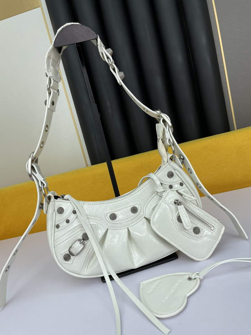 Balenciaga 700940210 Women's Neo Cagole Xs Handbag In White