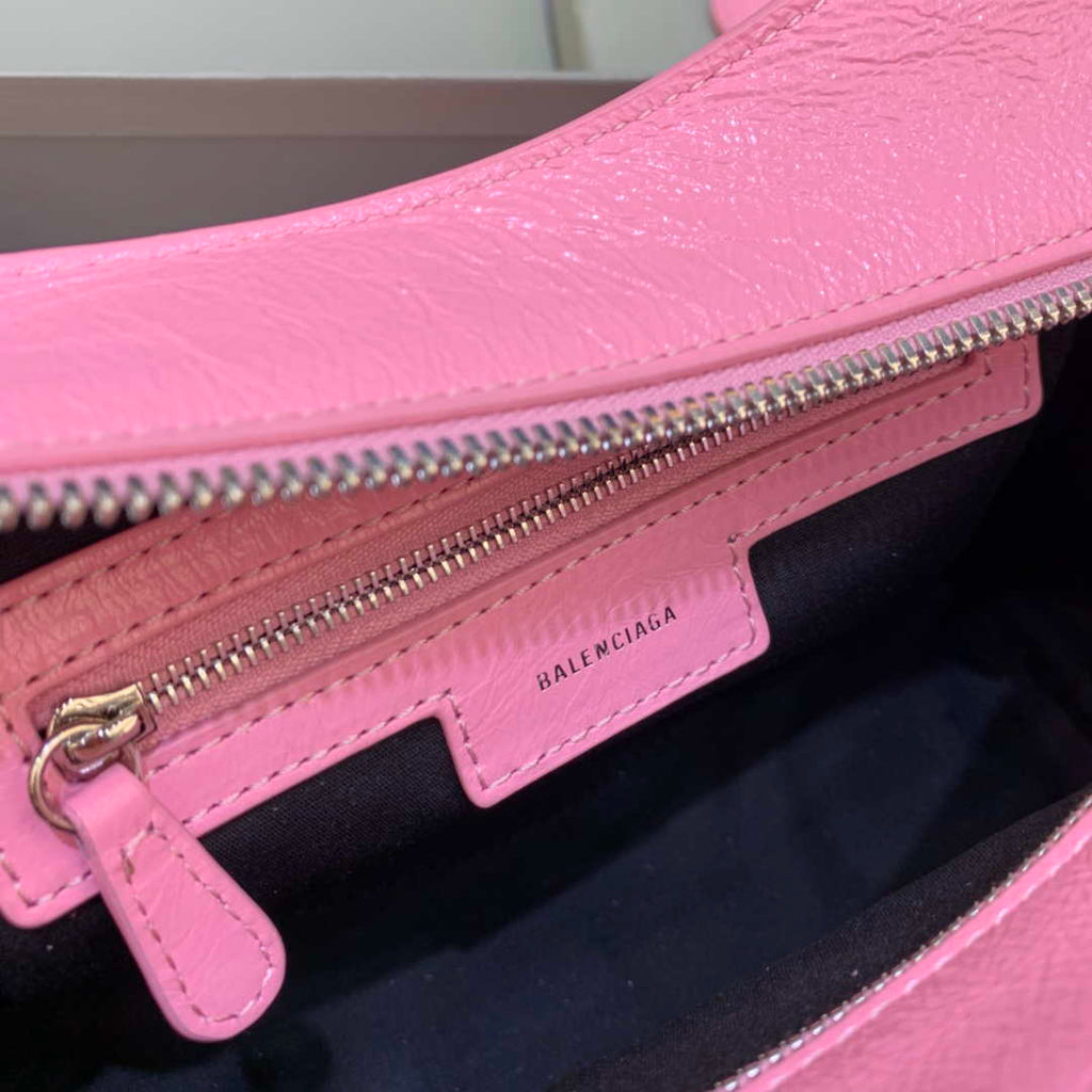 Balenciaga 700940210B Neo Cagole City Handbag in Pink Arena Lambskin