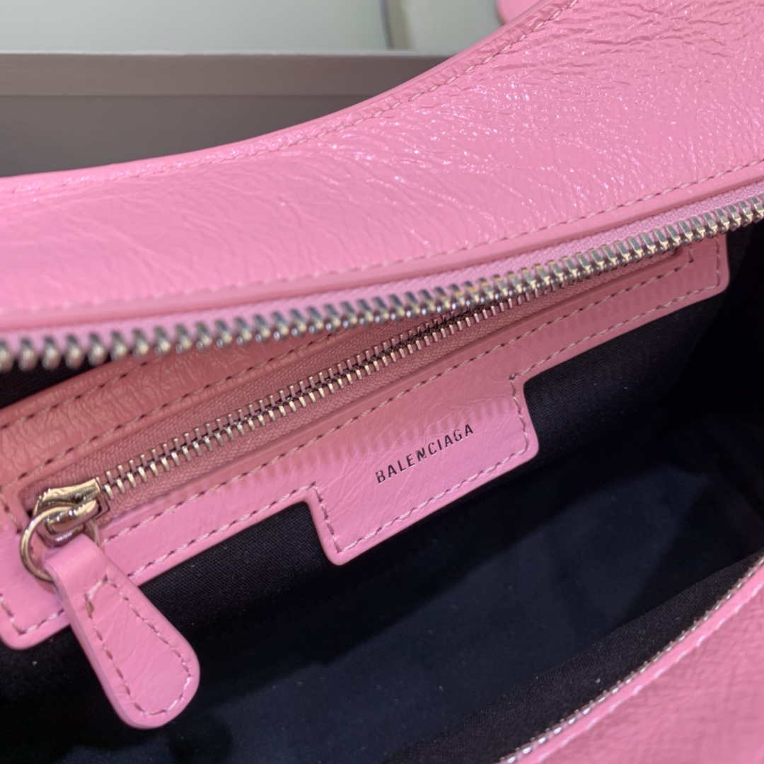 Balenciaga 700940210B Neo Cagole City Handbag in Pink Arena Lambskin