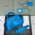 Balenciaga 700940210B Neo Cagole City Handbag in Sky blue Arena Lambskin - Default Title - View 1
