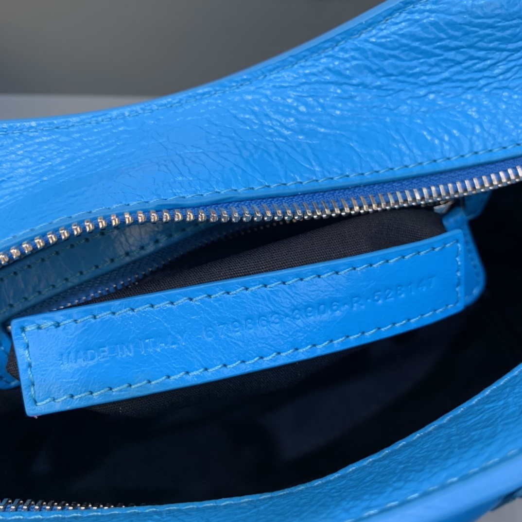 Balenciaga 700940210B Neo Cagole City Handbag in Sky blue Arena Lambskin
