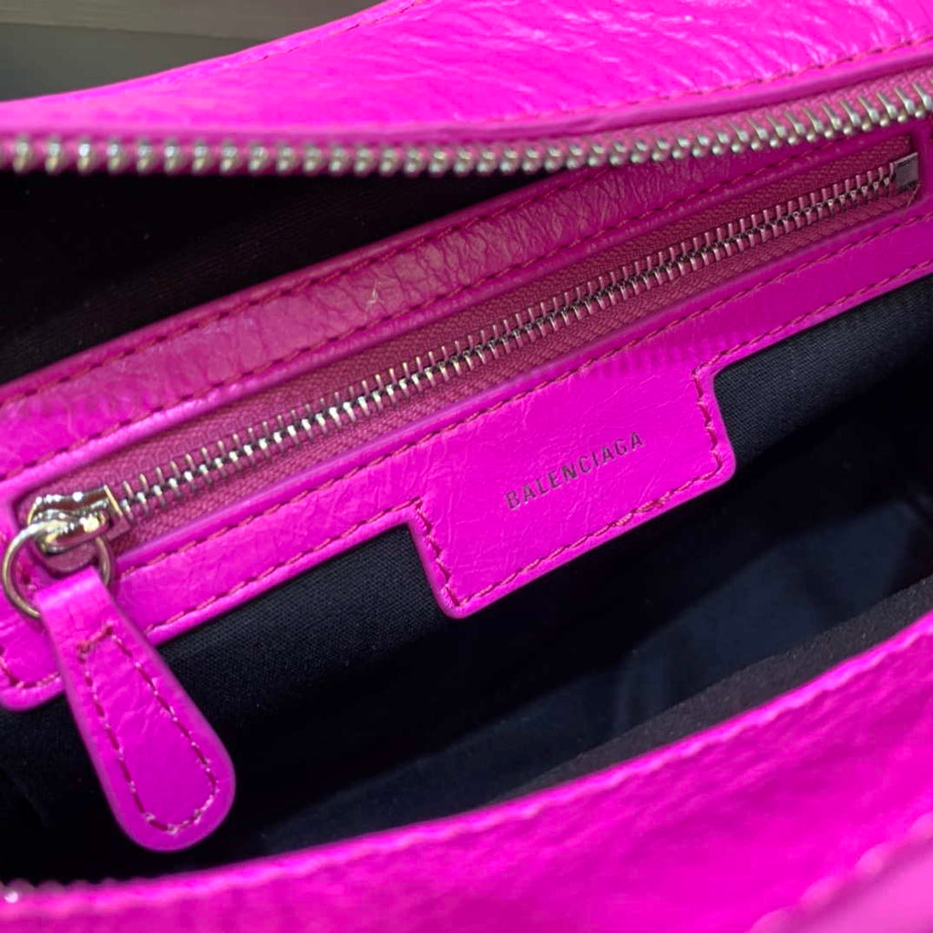 Balenciaga 700940210B Neo Cagole City Handbag in Sky Pink Arena Lambskin