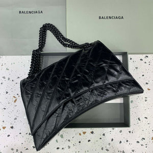 Balenciaga 716332210 Crush Large Chain Bag in Black crushed calfskin aged Black Hardware - Default Title - View 1