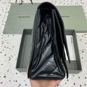 Balenciaga 716332210 Crush Large Chain Bag in Black crushed calfskin aged Black Hardware - Default Title - View 3