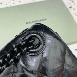 Balenciaga 716332210 Crush Large Chain Bag in Black crushed calfskin aged Black Hardware - Default Title - View 6