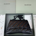 Balenciaga 716393210I Crush Medium Chain Bag in Black crushed calfskin aged Black Hardware - Default Title - View 1