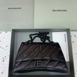 Balenciaga 716393210I Crush Medium Chain Bag in Black crushed calfskin aged Black Hardware - Default Title - View 1