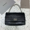 Balenciaga 7816722 Women's Monaco Large Bag Quilted in Black