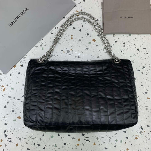 Balenciaga 7816722 Women's Monaco Large Bag Quilted in Black
