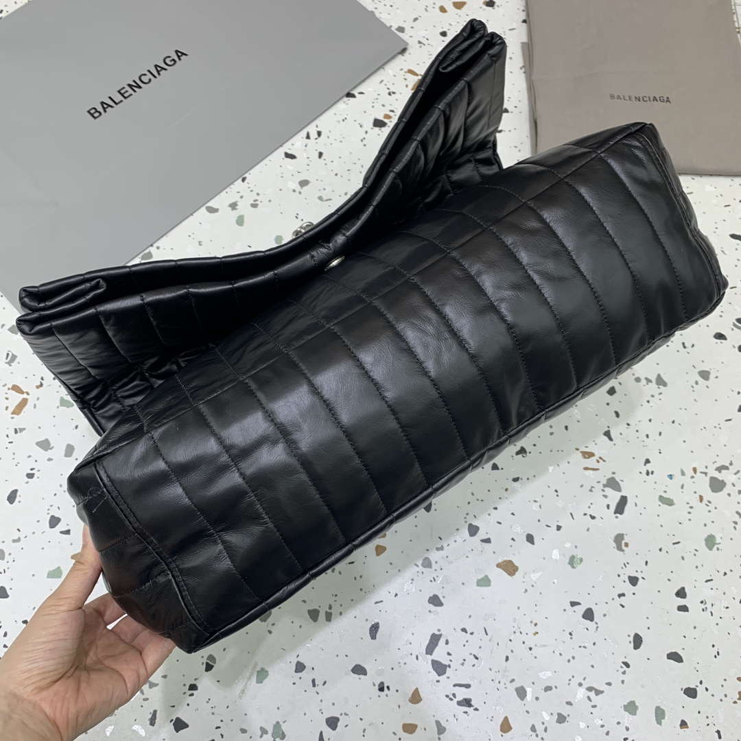 Balenciaga 7816722 Women's Monaco Large Bag Quilted in Black