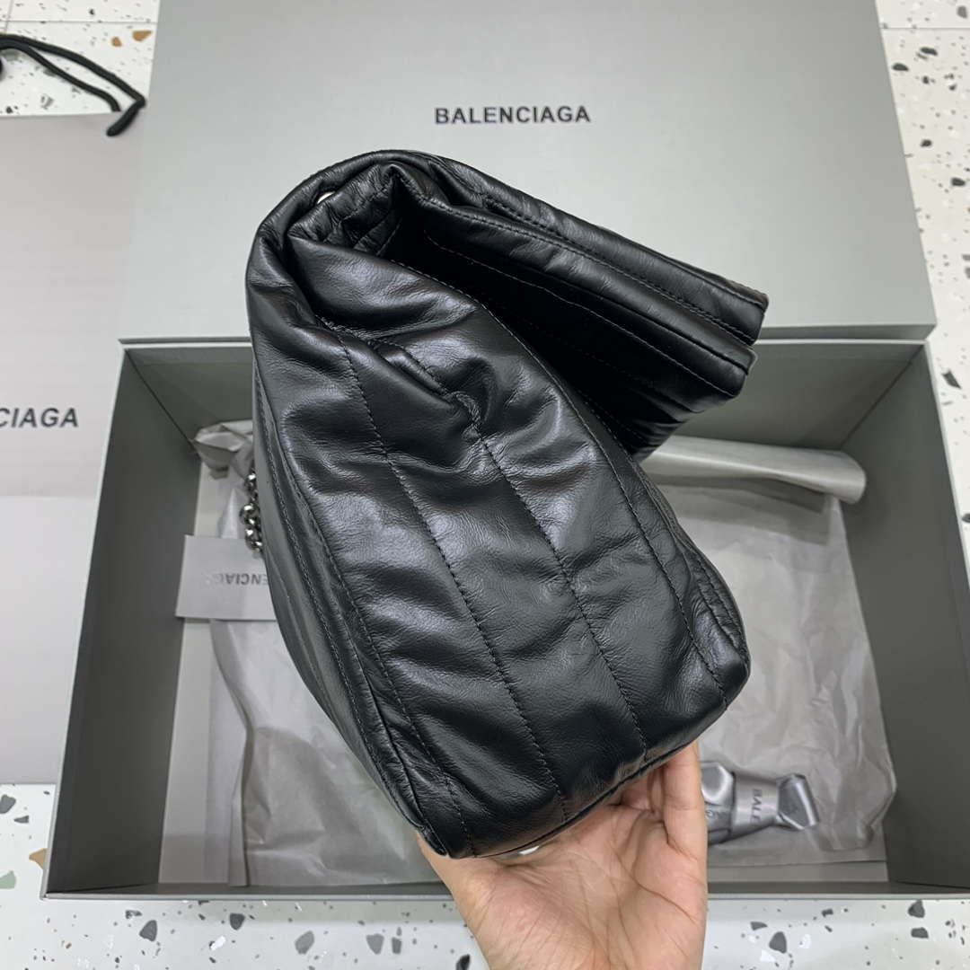 Balenciaga 7816722 Women's Monaco Meduim Bag Quilted in Black