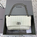 Balenciaga 7816722 Women's Monaco Meduim Bag Quilted in White
