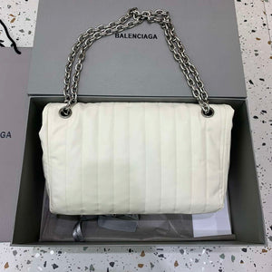 Balenciaga 7816722 Women's Monaco Meduim Bag Quilted in White - Default Title - View 2