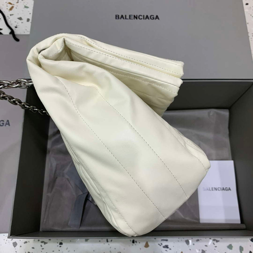 Balenciaga 7816722 Women's Monaco Meduim Bag Quilted in White