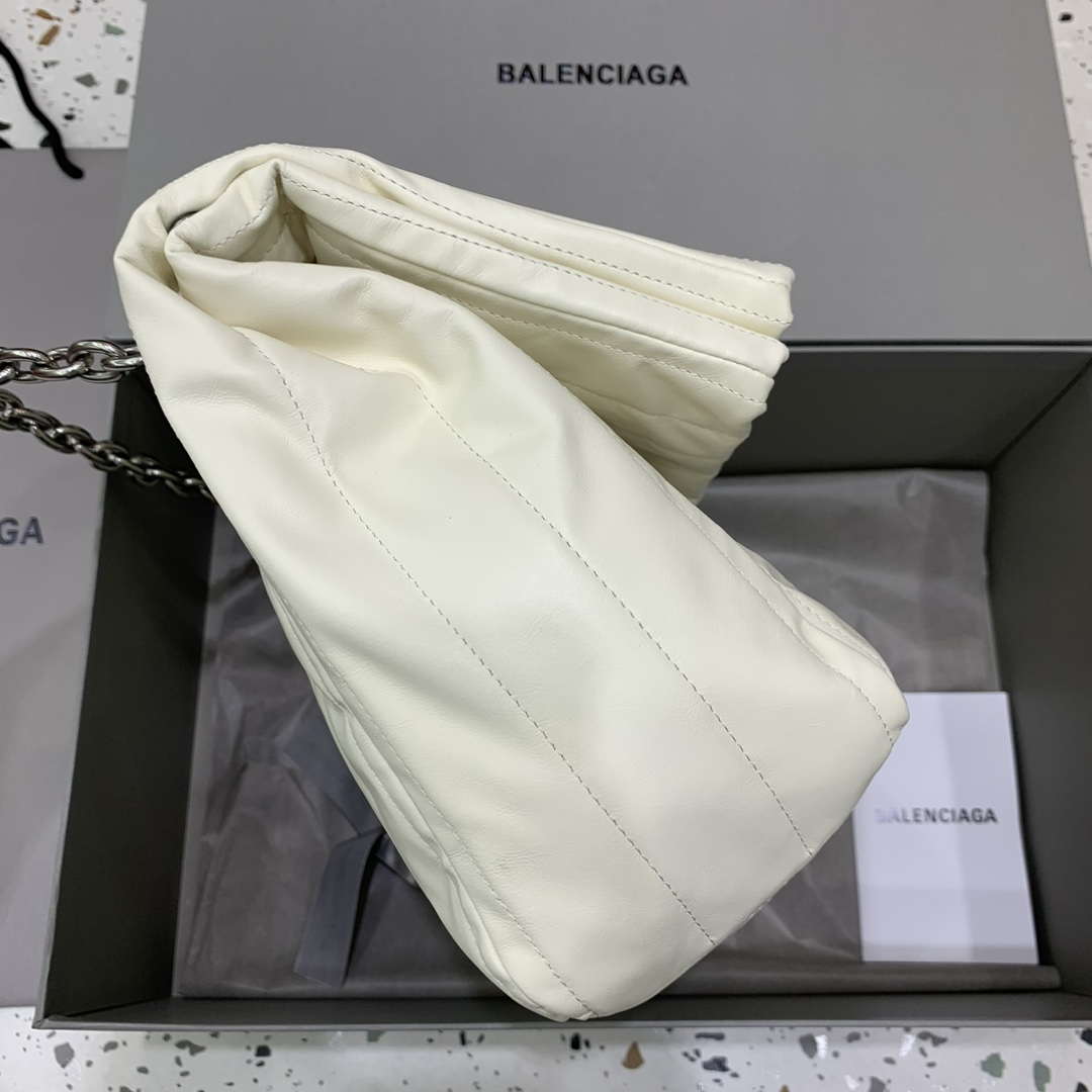 Balenciaga 7816722 Women's Monaco Meduim Bag Quilted in White