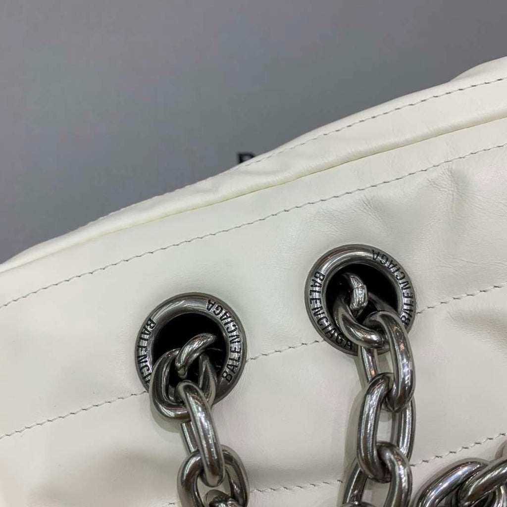 Balenciaga 7816722 Women's Monaco Meduim Bag Quilted in White