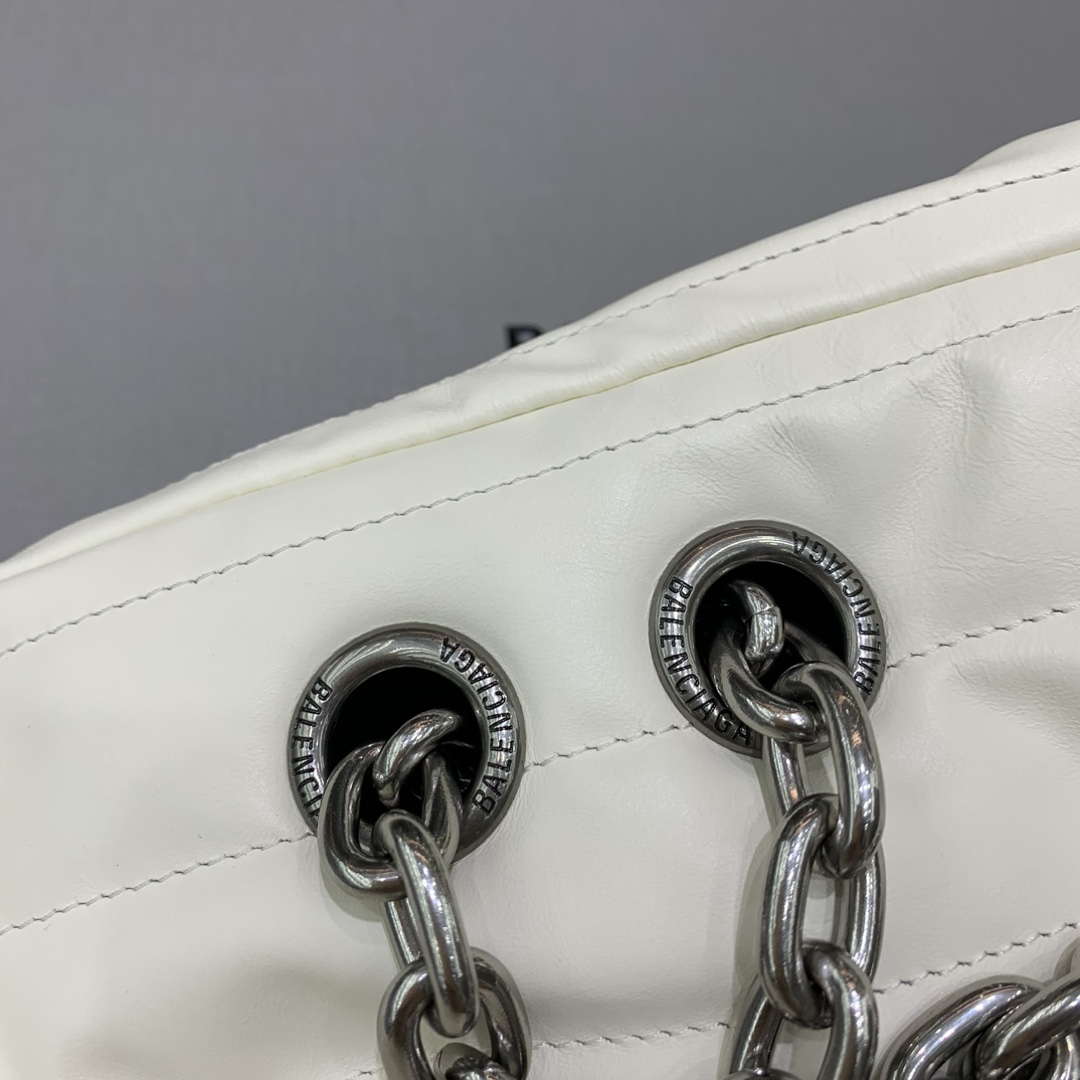 Balenciaga 7816722 Women's Monaco Meduim Bag Quilted in White