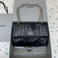Balenciaga 7816722 Women's Monaco Mini Bag Quilted in Black