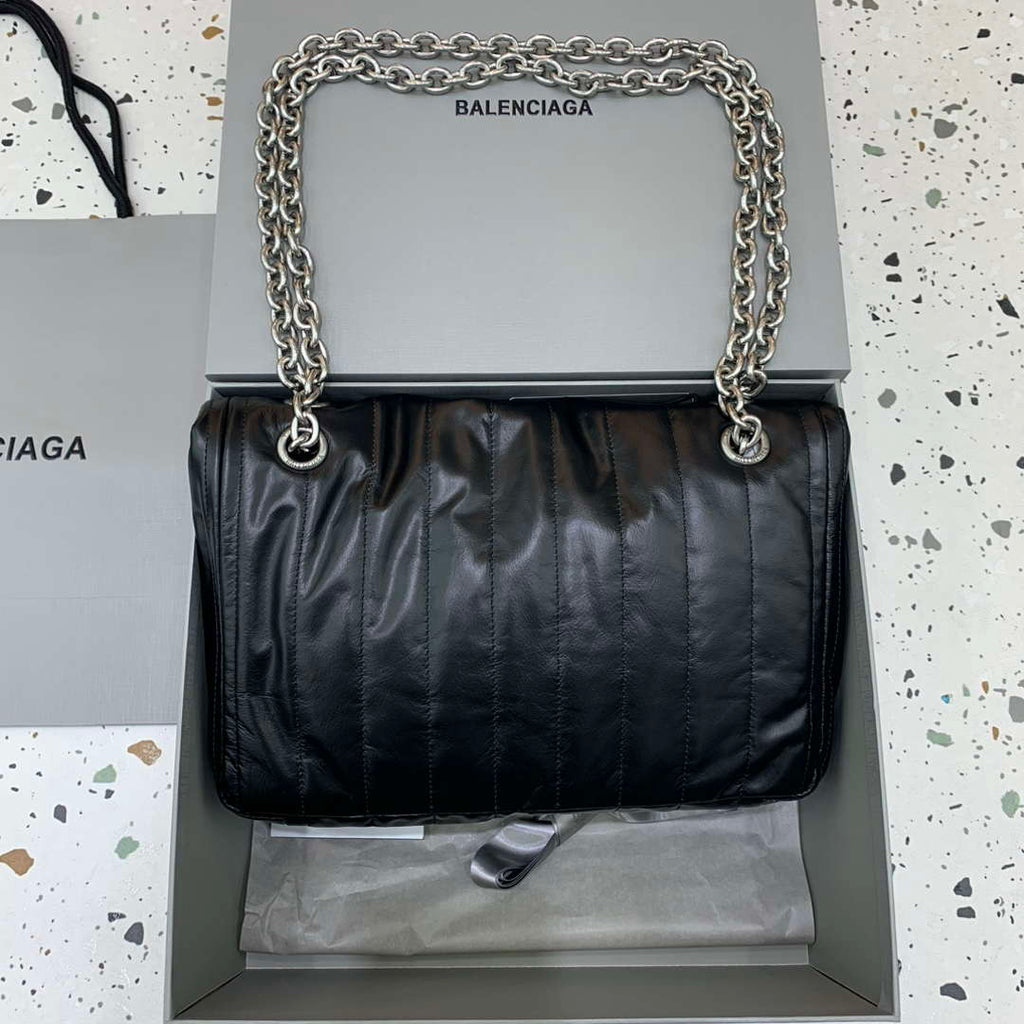 Balenciaga 7816722 Women's Monaco Mini Bag Quilted in Black