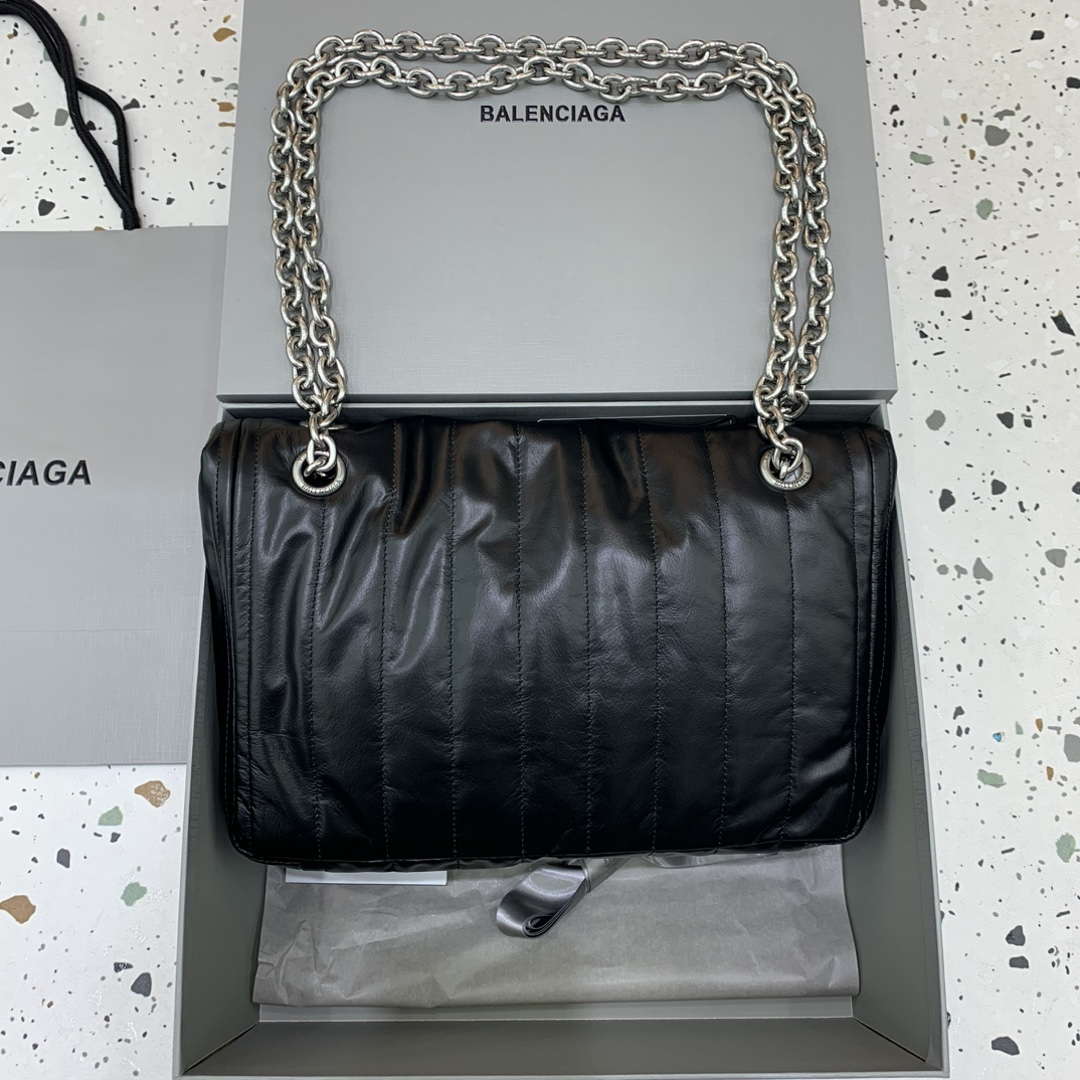 Balenciaga 7816722 Women's Monaco Mini Bag Quilted in Black