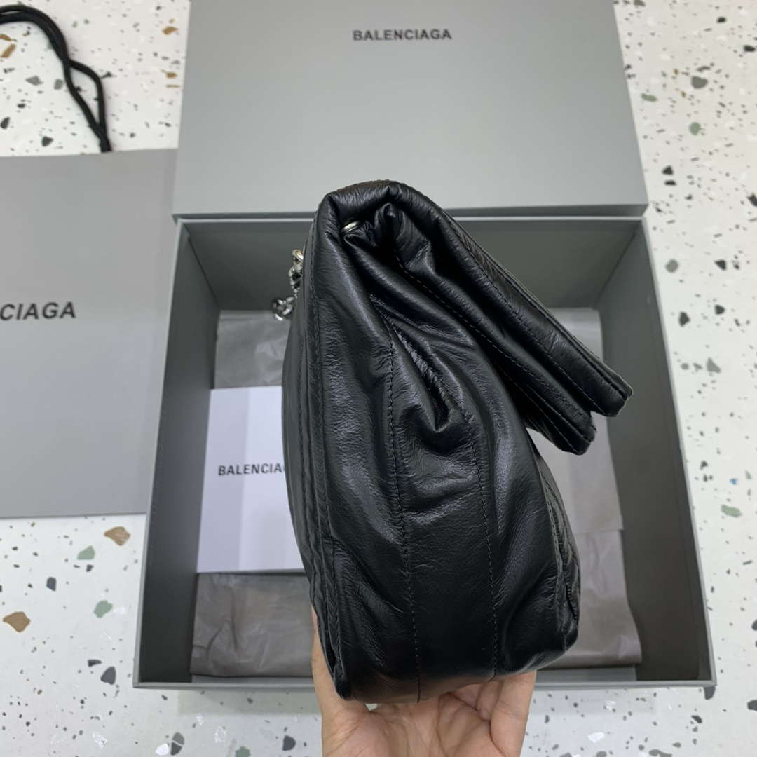 Balenciaga 7816722 Women's Monaco Mini Bag Quilted in Black