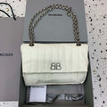 Balenciaga 7816722 Women's Monaco Mini Bag Quilted in White