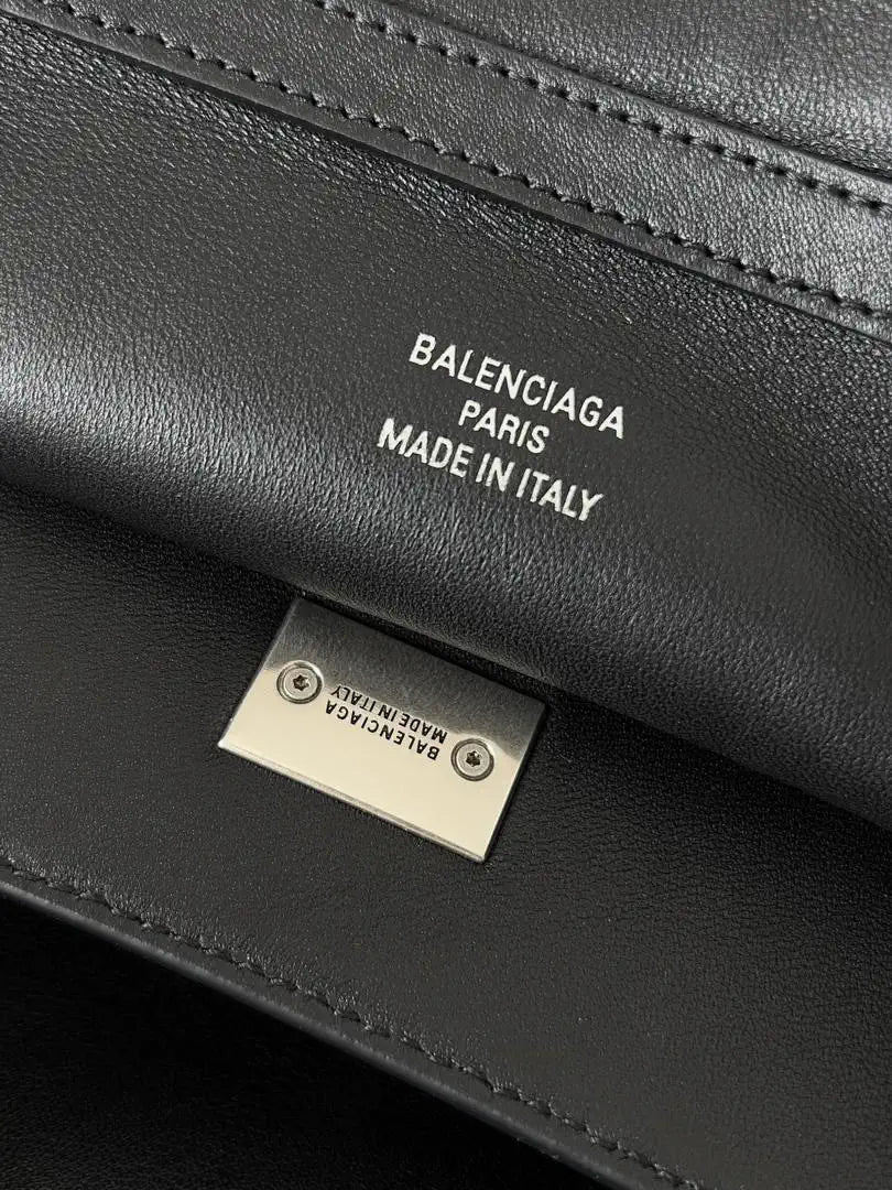 Balenciaga 7897442 Rodeo Handbag Large in Black smooth calfskin aged-Silver