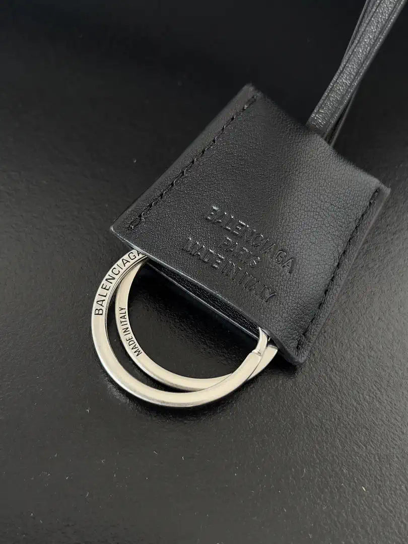 Balenciaga 7897442 Rodeo Handbag Large in Black smooth calfskin aged-Silver