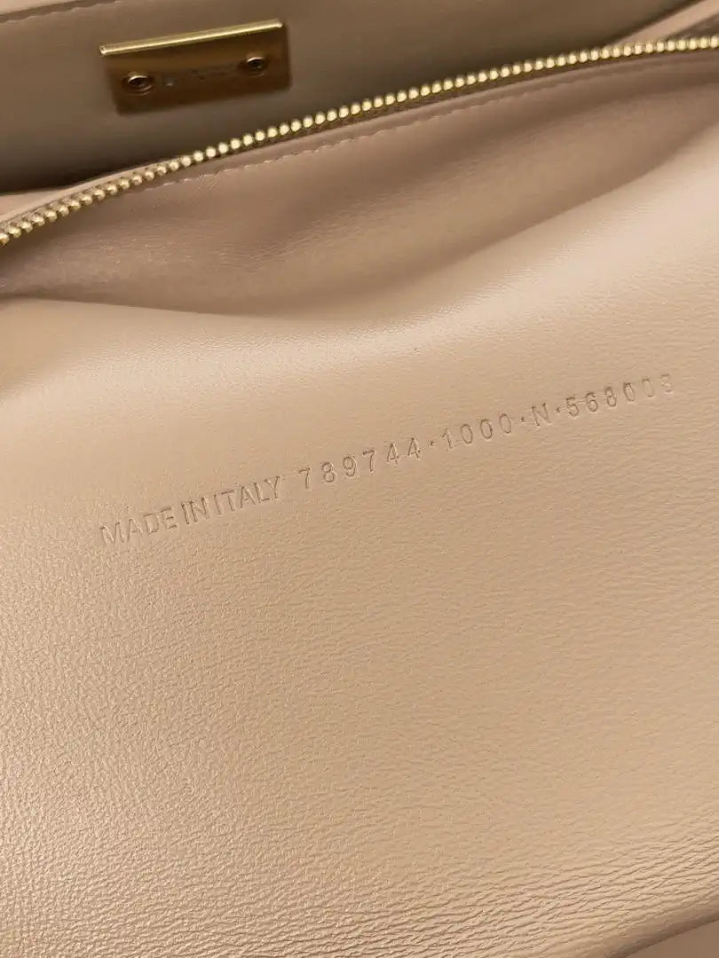 Balenciaga 7897442 Rodeo Handbag Large in Apricot smooth calfskin aged-Gold