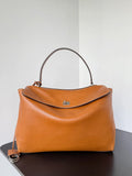 Balenciaga 7897442 Rodeo Handbag Large in Gold Brown smooth calfskin aged-Silver