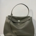 Balenciaga 7897442 Rodeo Handbag Large in green smooth calfskin aged-Gold