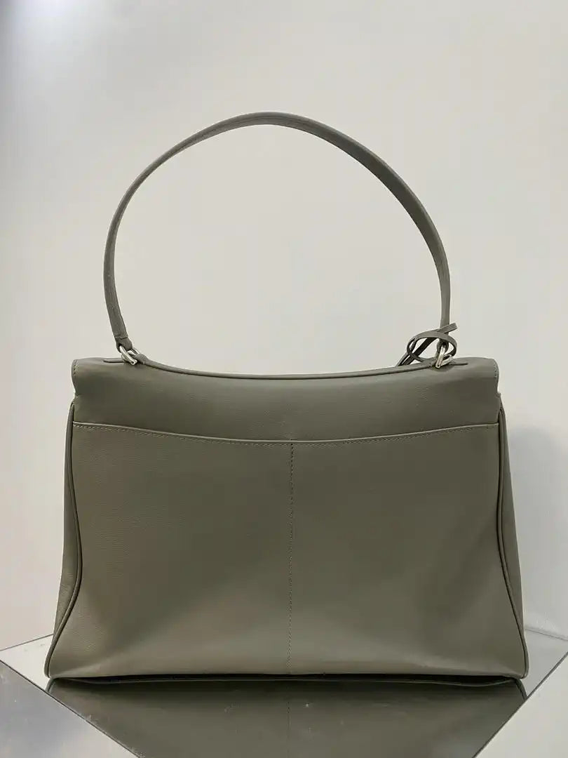 Balenciaga 7897442 Rodeo Handbag Large in green smooth calfskin aged-Gold