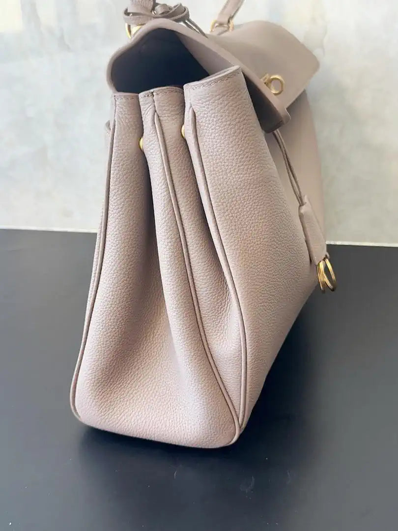 Balenciaga 7897442 Rodeo Handbag Large in Pink smooth calfskin aged-Silver