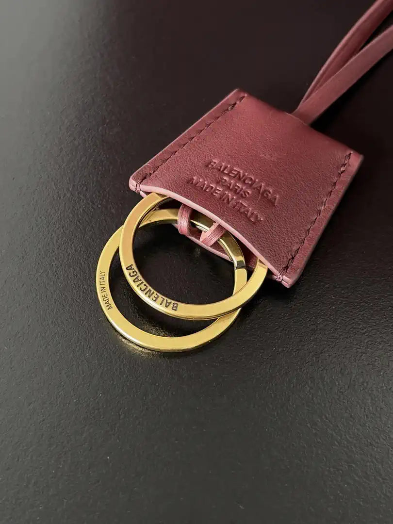 Balenciaga 7897442 Rodeo Handbag Large in Red smooth calfskin aged-Gold