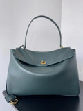 Balenciaga 7897442 Rodeo Handbag Large in Forest green smooth calfskin aged-Gold