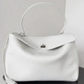 Balenciaga 7897442 Rodeo Handbag Large in White smooth calfskin aged-Silver
