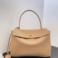 Balenciaga 7897722 Rodeo Handbag Medium in Milk Tea smooth calfskin Gold