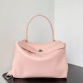 Balenciaga 7897722 Rodeo Handbag Medium in Pink smooth calfskin aged-Silver