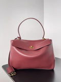 Balenciaga 7897722 Rodeo Handbag Medium in Red smooth calfskin Gold